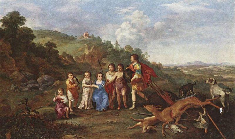 Cornelis van Poelenburch Children of Frederick V Prince Elector of Pfalz and King of Bohemia Sweden oil painting art